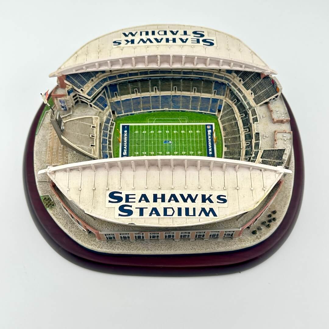 Model of Seahawks Stadium on a white background