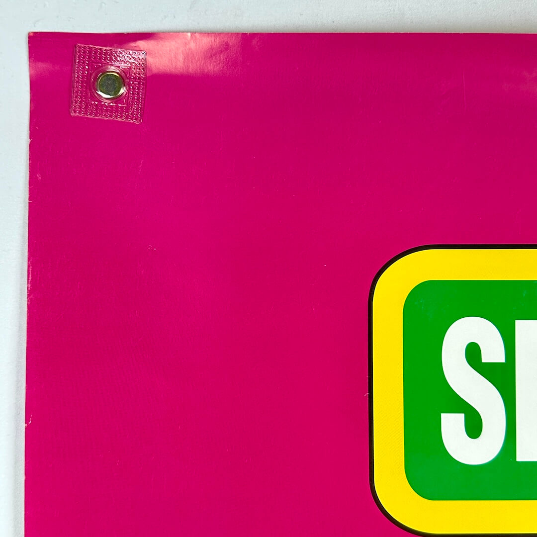 Top left corner of poster with good edges and corner. 