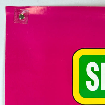 Top left corner of poster with good edges and corner. 