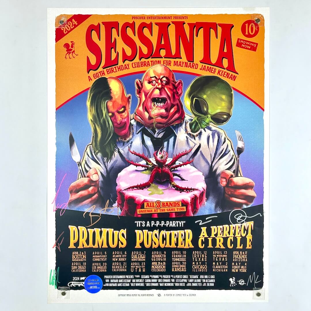 Sessanta - 2024 - Signed Tour Poster by Zombie Yeti & Zoltron