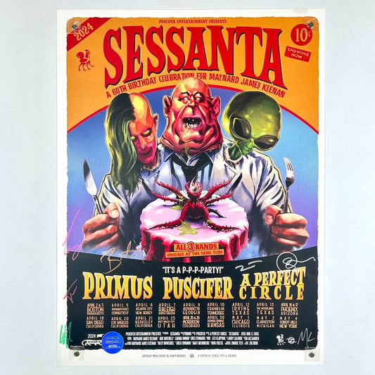 Sessanta - 2024 - Signed Tour Poster by Zombie Yeti & Zoltron