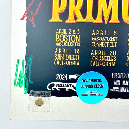 Sessanta - 2024 - Signed Tour Poster by Zombie Yeti & Zoltron