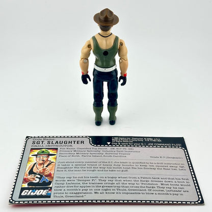 G.I. Joe action figure with a character card on a white background