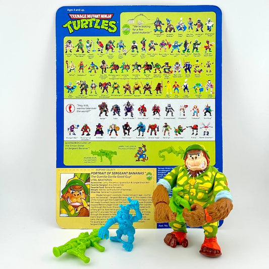 TMNT action figure with card back and accessories against white background. 