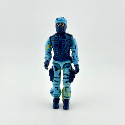 A blue and light blue action figure of a tactical soldier wearing a balaclava mask.