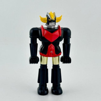 Image of 3.5 inch robot action figure with black body, red & gold armor details, & yellow horns on helmet with silver details.