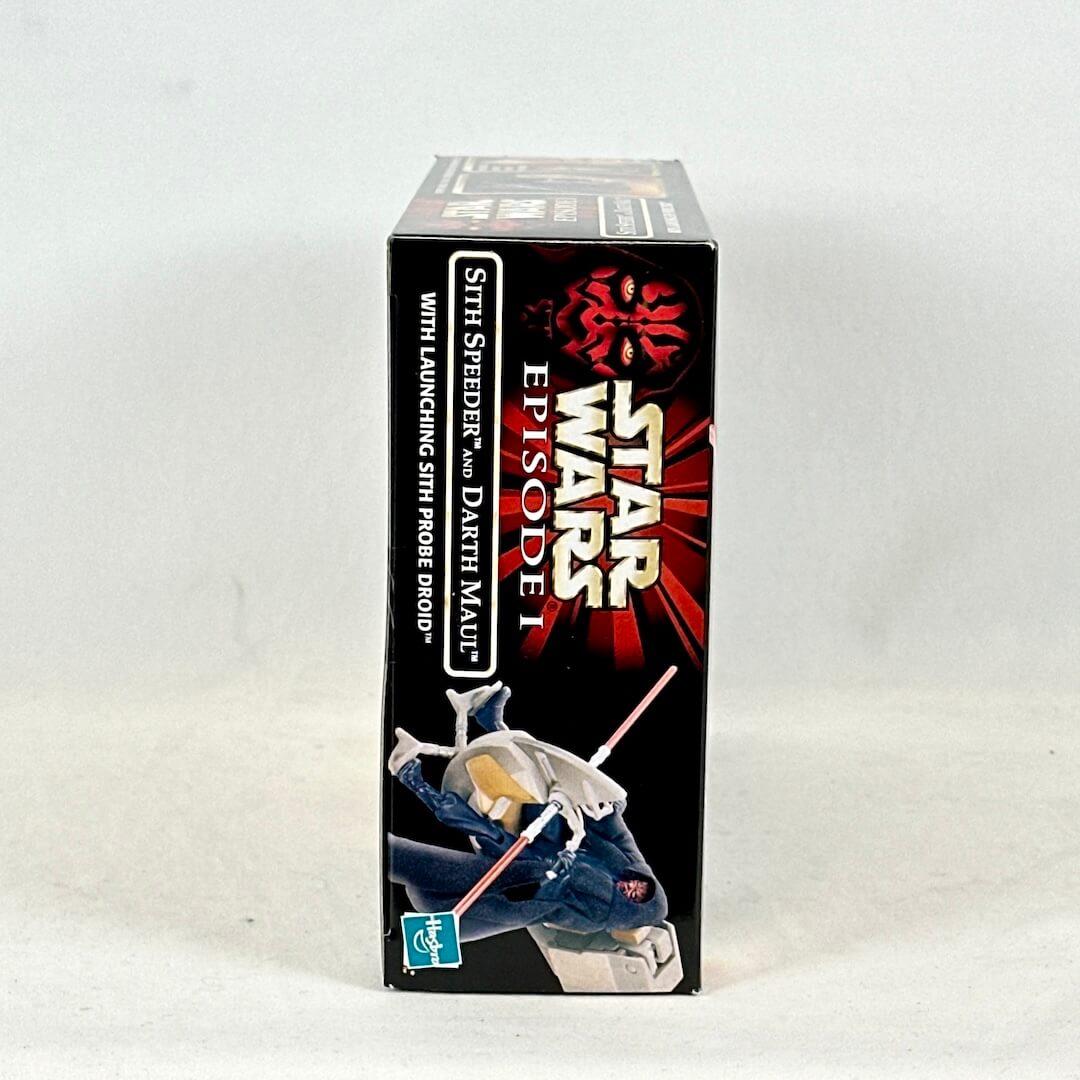 Star Wars Episode I packaging with Darth Maul figure on a white background