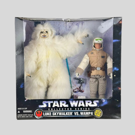 Star Wars action figure set in packaging featuring Luke Skywalker and Wampa.