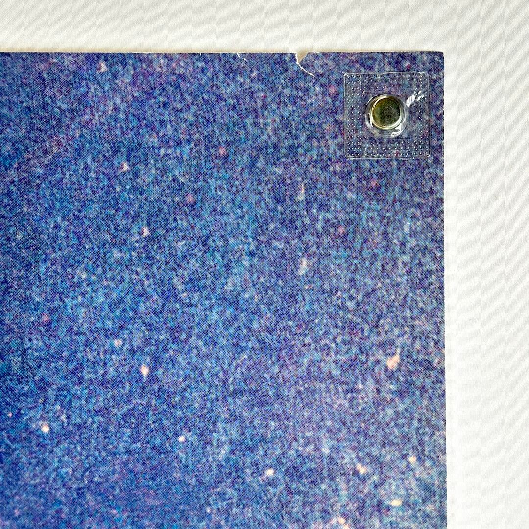 Top right corner of poster with minimal wear, a slight tear towards corner. 