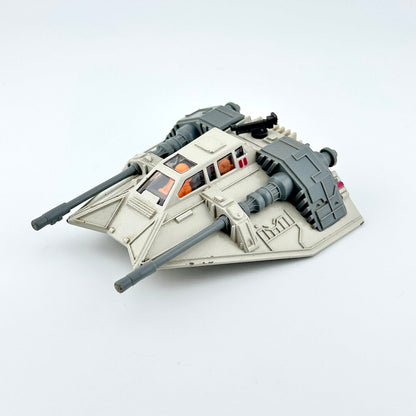Diecast model of a Star Wars' Snowspeeder on a white background