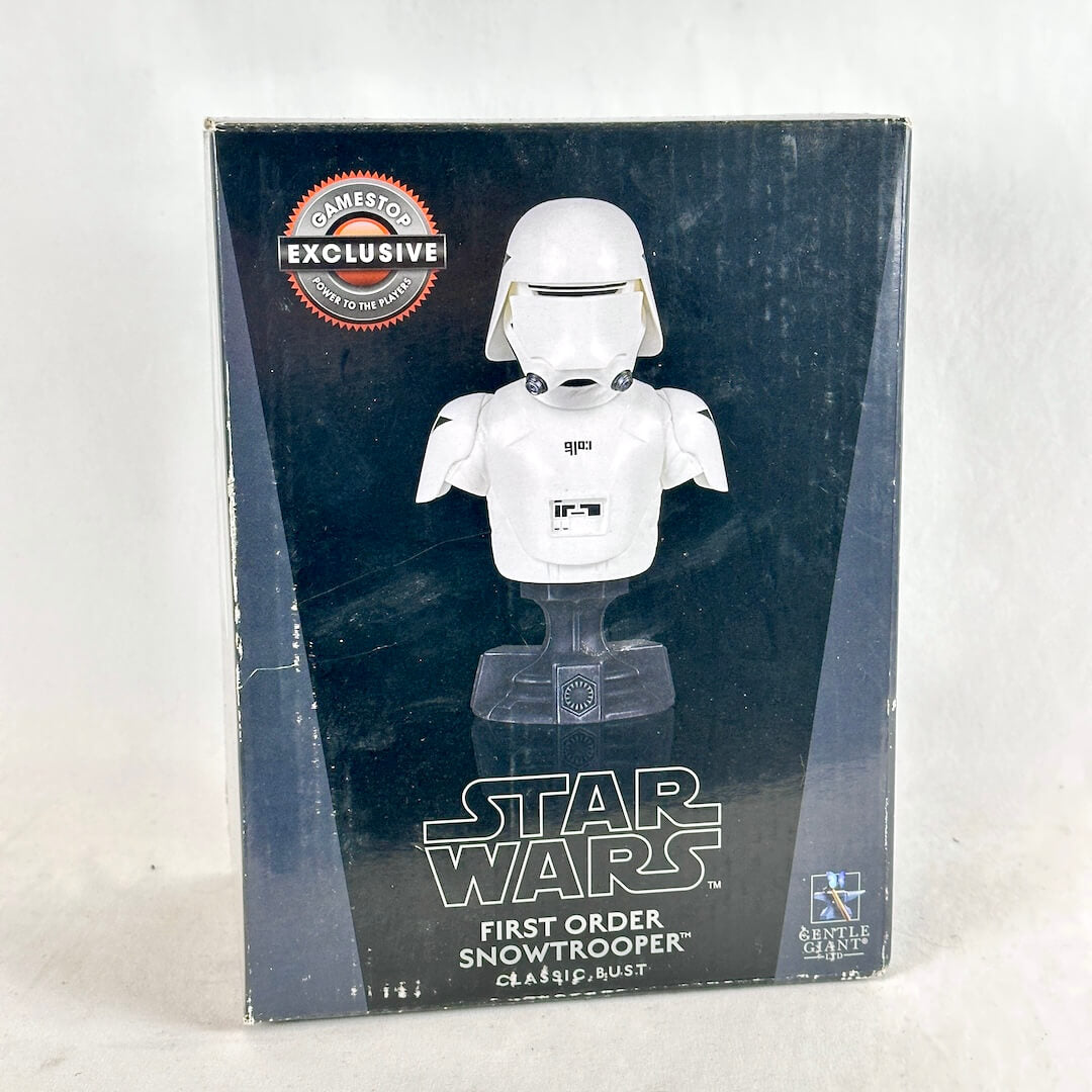 Star Wars First Order Snowtrooper Classip Bust collectible figure in its original box packaging