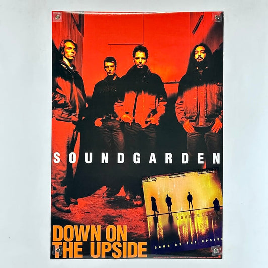 Poster of Soundgarden with four band members against a red background