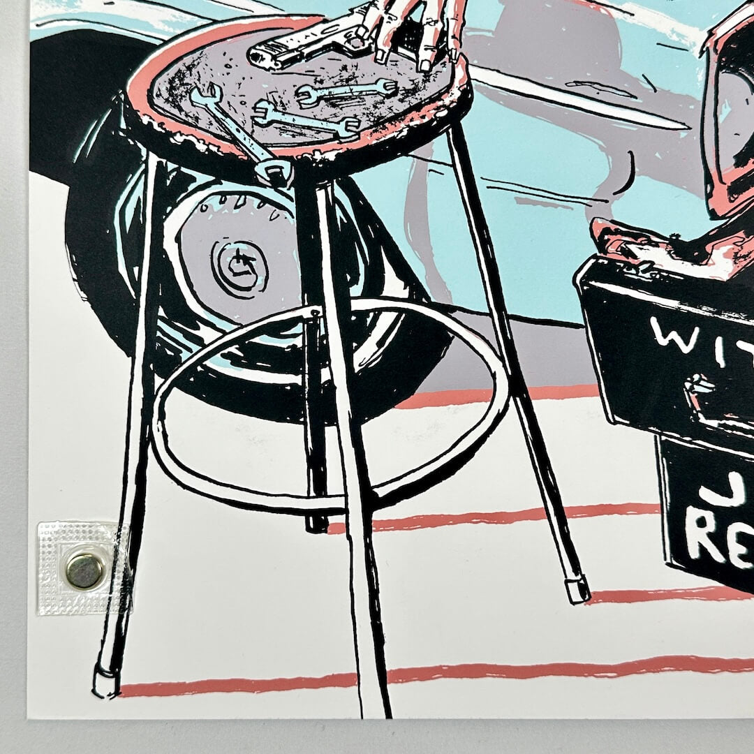Bottom left corner of poster in mint condition. 