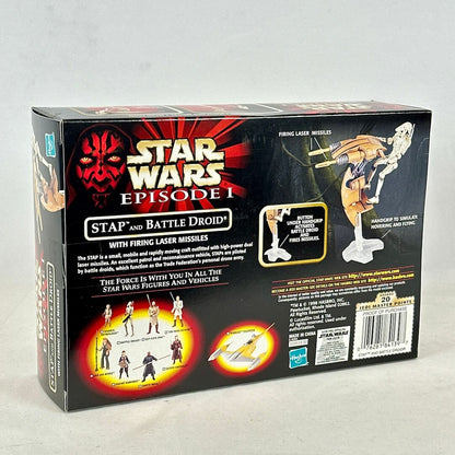 Star Wars Episode I toy box with figures and text on a gray background