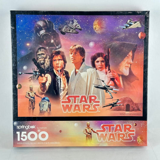 Star Wars puzzle box with characters and space-themed design