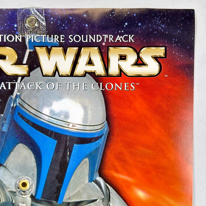 Star Wars 'Attack of the Clones' soundtrack cover with Jango Fett's helmet.