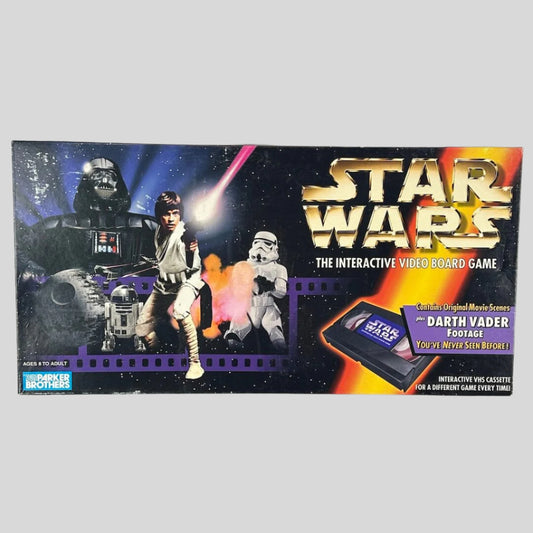 Box of Star Wars Interactive Video Board Game featuring characters and Darth Vader.