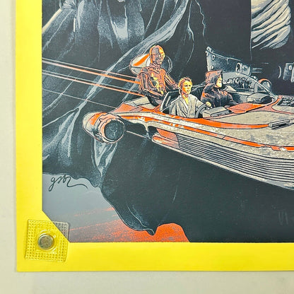 Bottom left corner of poster with no visible damage. 