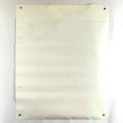 Backside of poster showing some scuffing to face and edge wear throughout. 