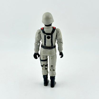 Figure in a detailed space suit on a white background