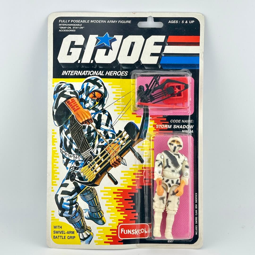 GI Joe action figure in packaging against white background. 