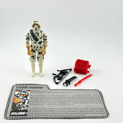 G.I. Joe Storm Shadow action figure with accessories on a white background