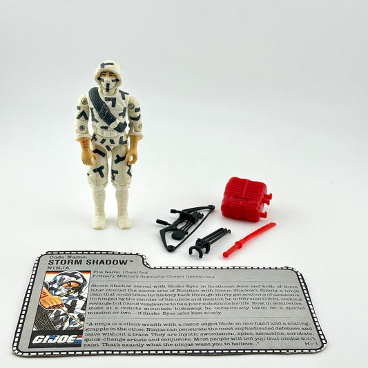 G.I. Joe Storm Shadow action figure with accessories on a white background