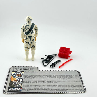 G.I. Joe Storm Shadow action figure with accessories on a white background