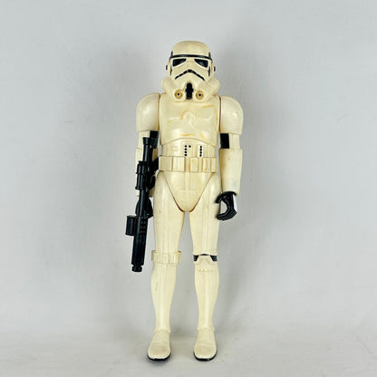 Stormtrooper figure from Star Wars on a gray background