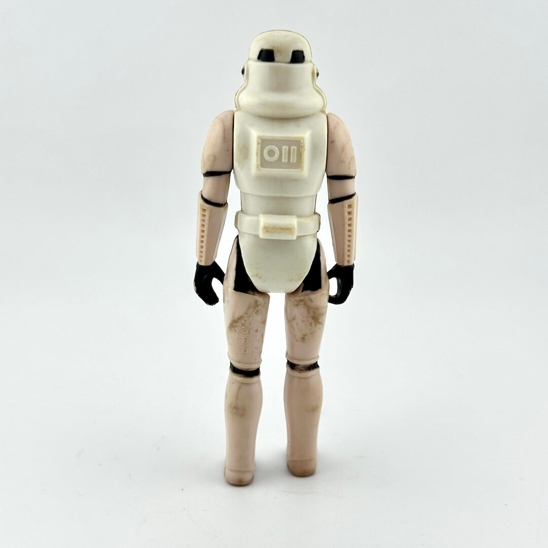 Star Wars stormtrooper action figure on a white background