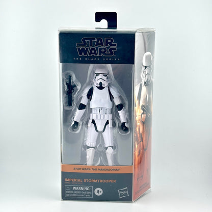 Imperial Stormtrooper action figure in its original window box packaging, featuring a white stormtrooper.