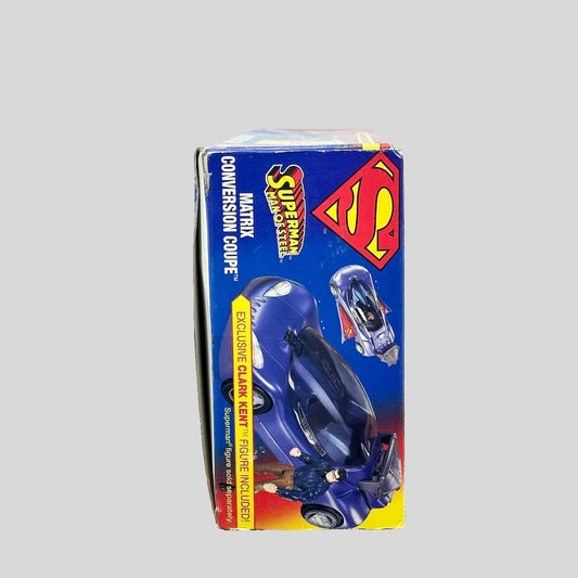 Superman toy car conversion coupe packaging on a white background