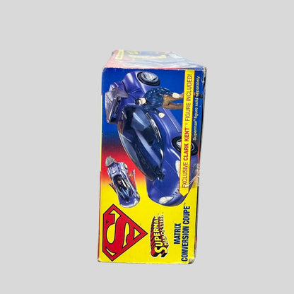 Superman toy car in packaging on a white background