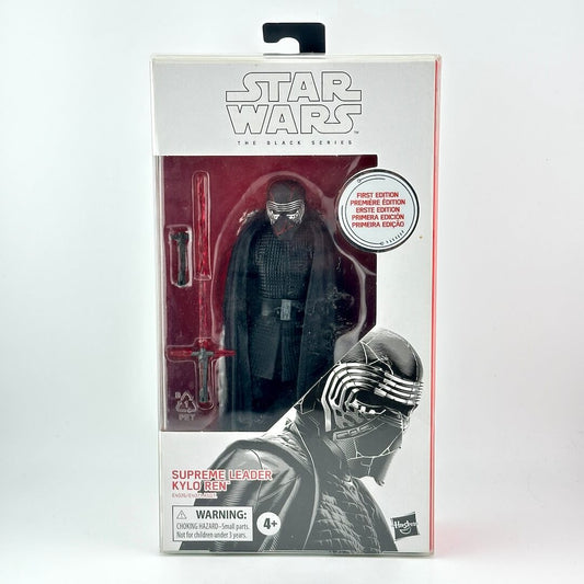 Star Wars The Black Series Supreme Leader Kylo Ren action figure in its original window box packaging.