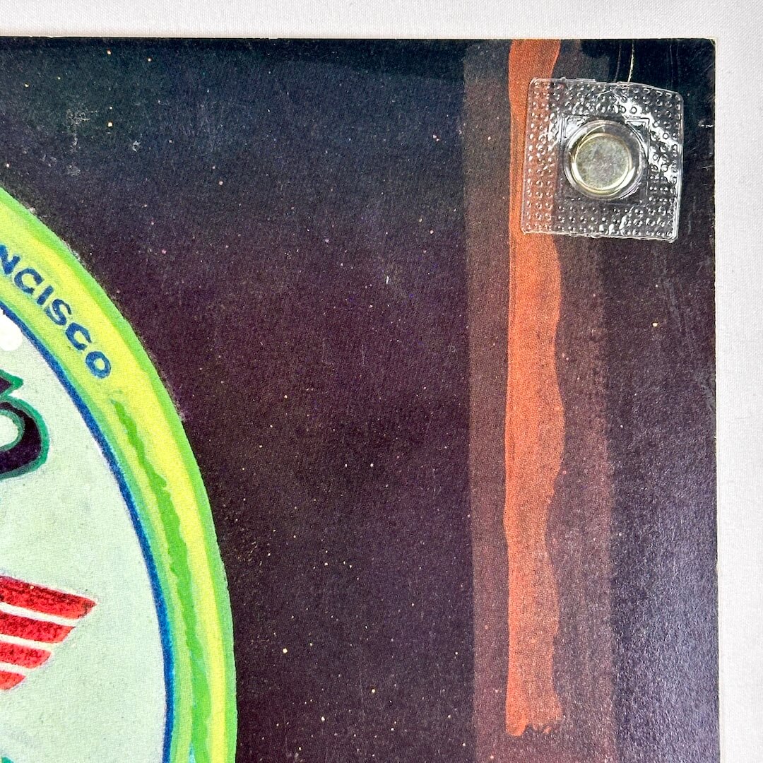 Top right corner of poster with crisp corner and clean edges, showing near mint condition. 