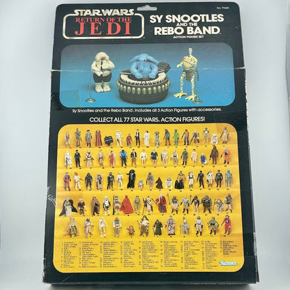 Star Wars action figure set packaging with figures and text on a white background