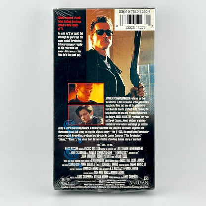 VHS tape cover with a character holding a gun on a gray background