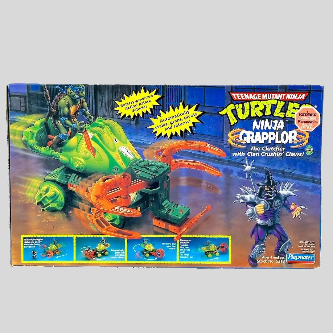 Boxed Teenage Mutant Ninja Turtles Grappler toy with character illustration on a white background