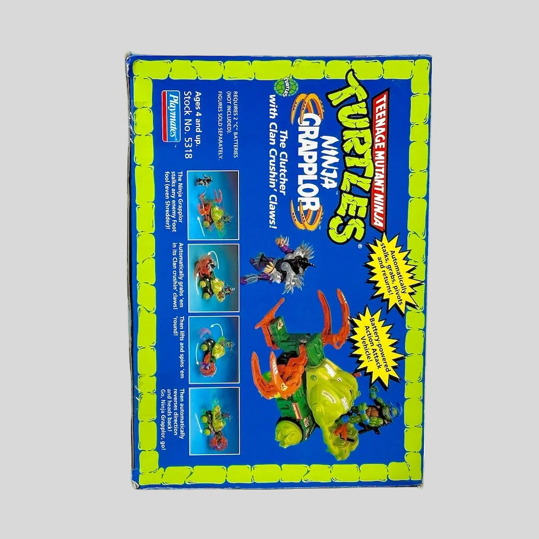 Box of Teenage Mutant Ninja Turtles Grapplez toy on a white background
