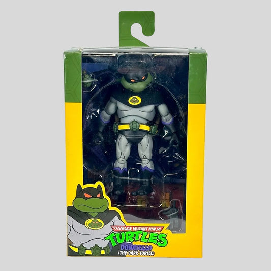 Toy figure in packaging with Teenage Mutant Ninja Turtles branding on a white background