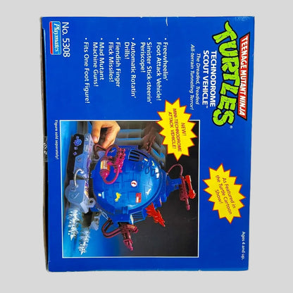 Box of Teenage Mutant Ninja Turtles Technodrome Scout Vehicle on a white background