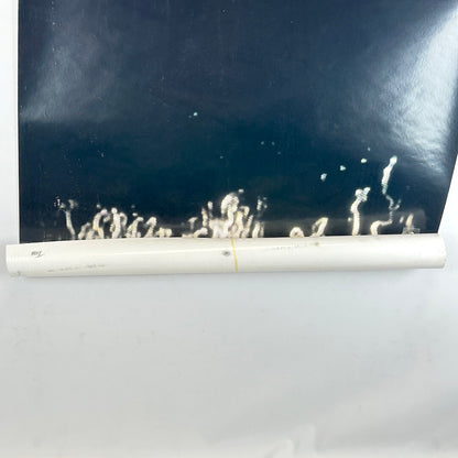 Poster starting to roll up from bottom to show backside condition. 