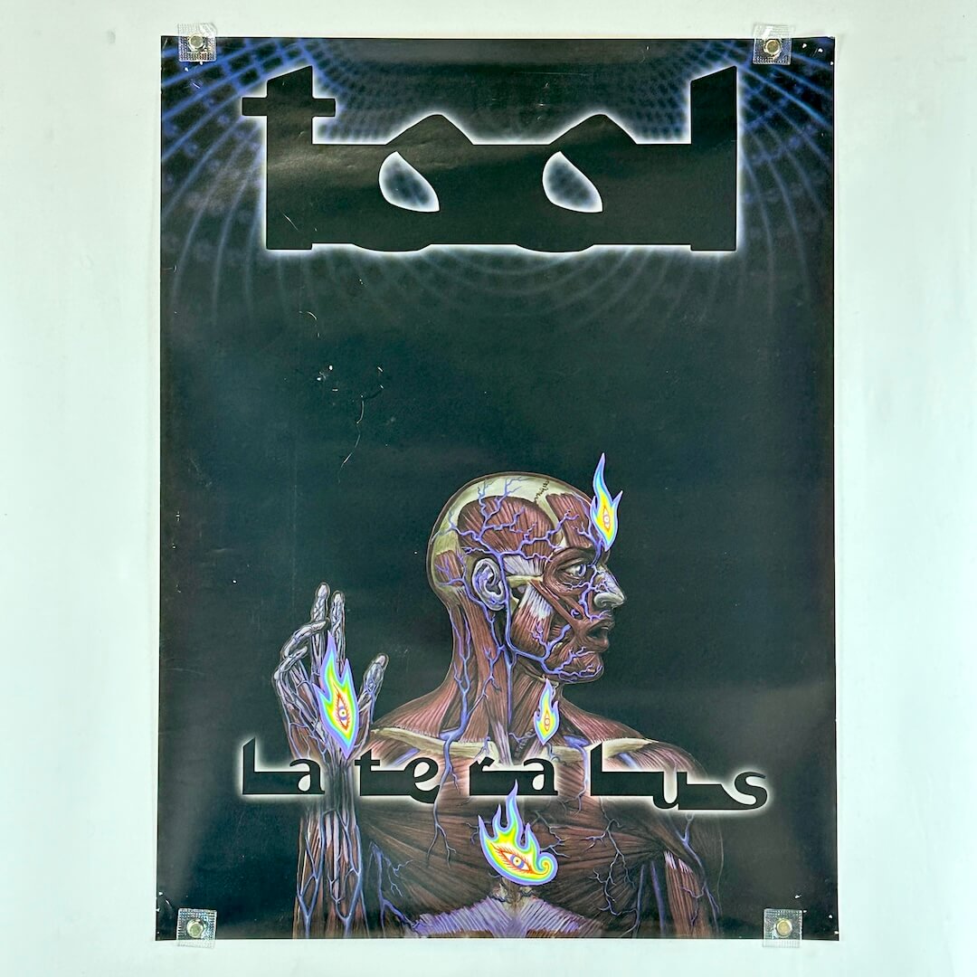 Album cover for 'Lateralus' by Tool featuring a stylized human head and abstract design.
