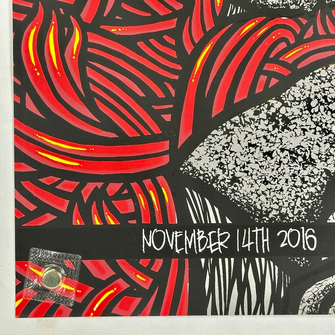 Bottom left corner of poster in mint condition. 