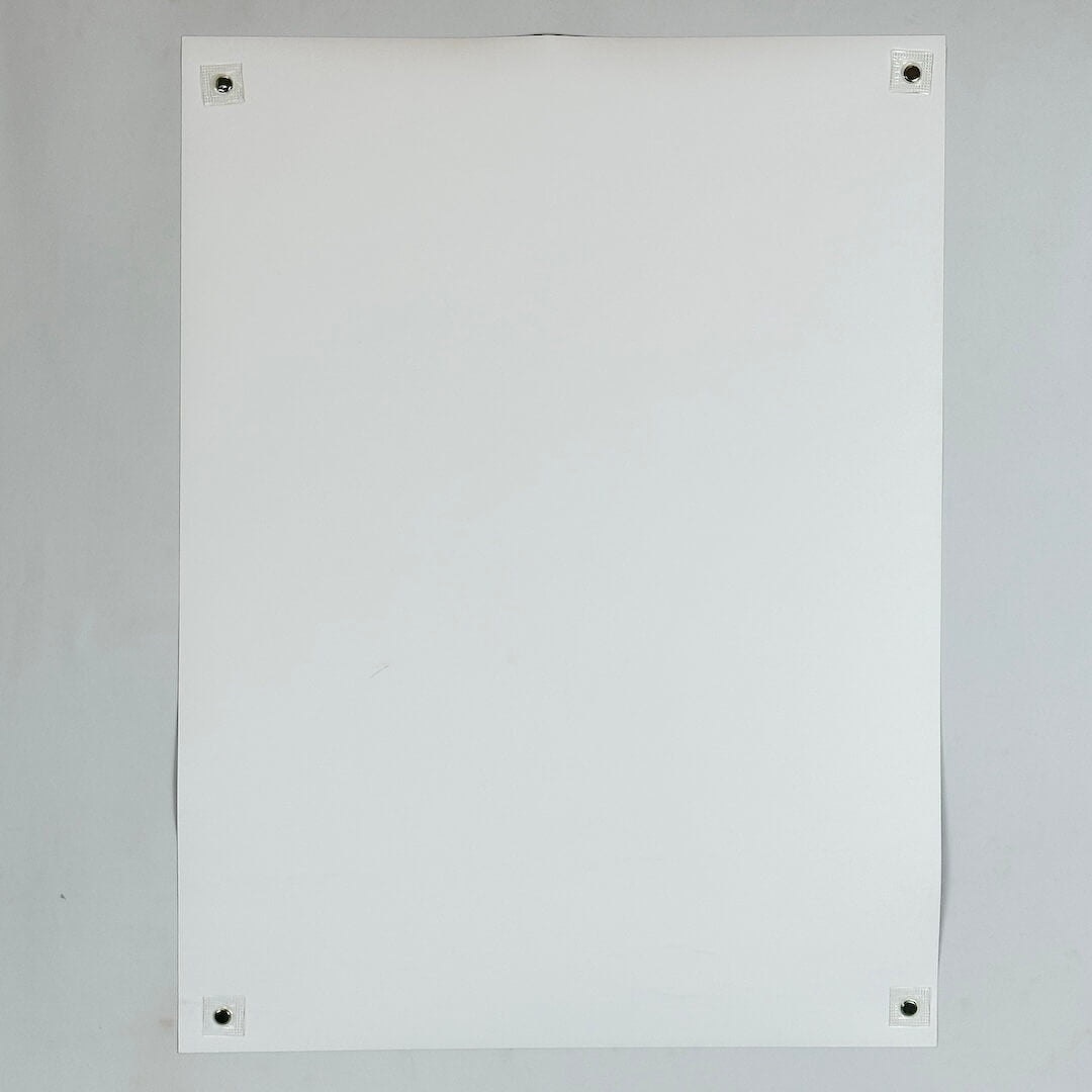 Backside of poster showing no damage. 