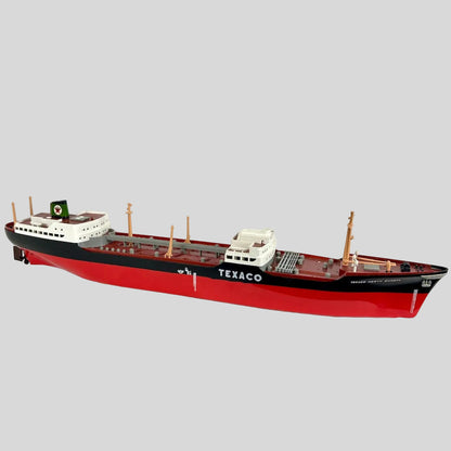 Model ship with 'Texaco' branding on a white background