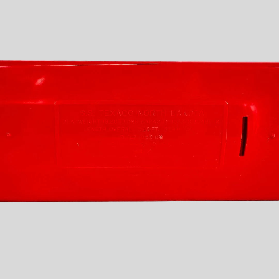 Underside of ship to show manufacturing information embossed on base. 