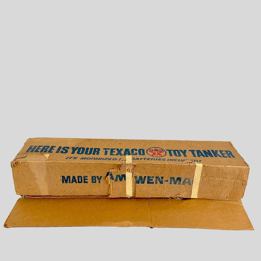 Cardboard box with Texaco branding on a white background