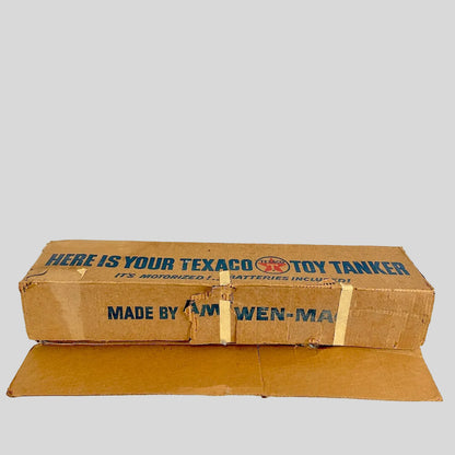 Cardboard box with Texaco branding on a white background