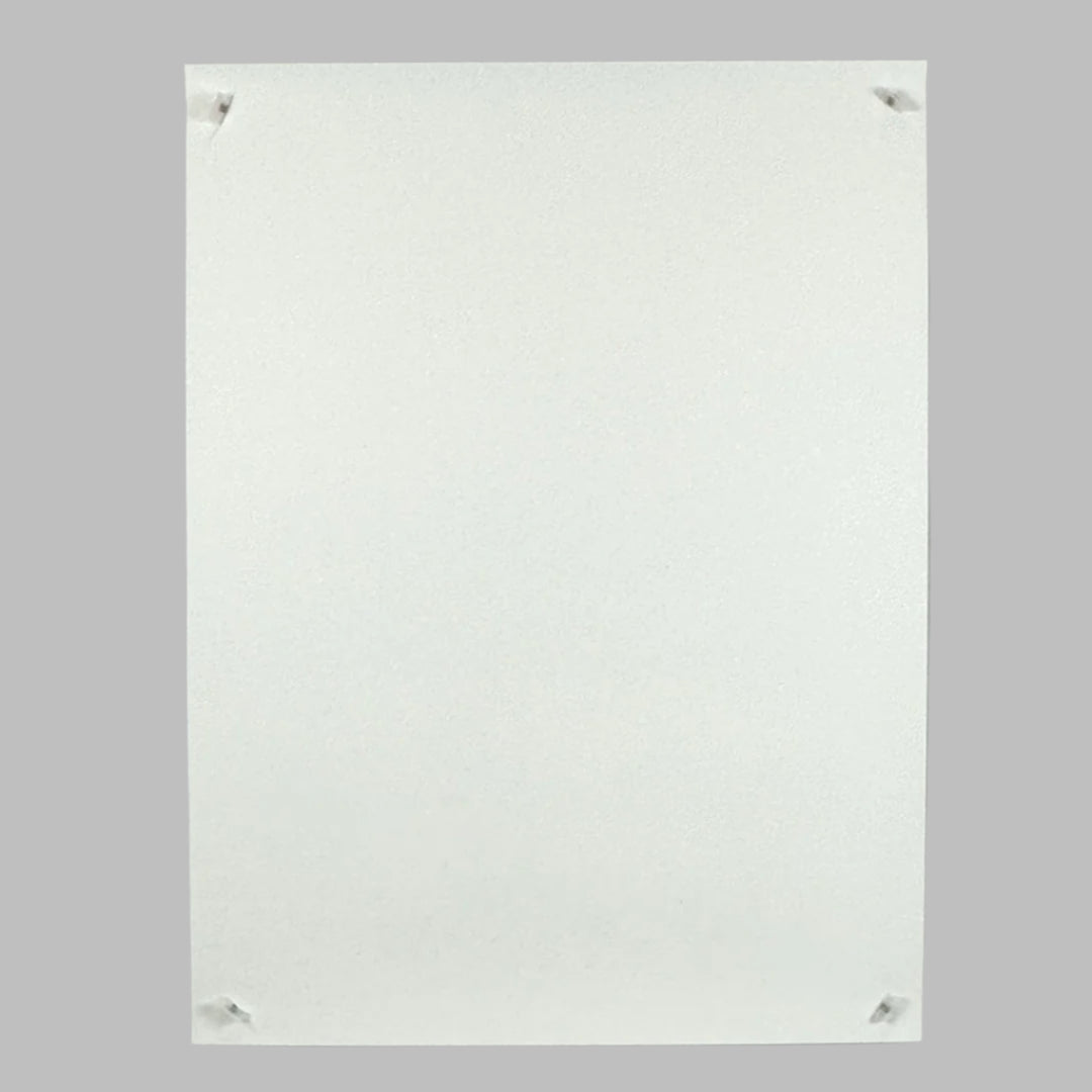 Reverse side of white poster showing no damage or wear. 